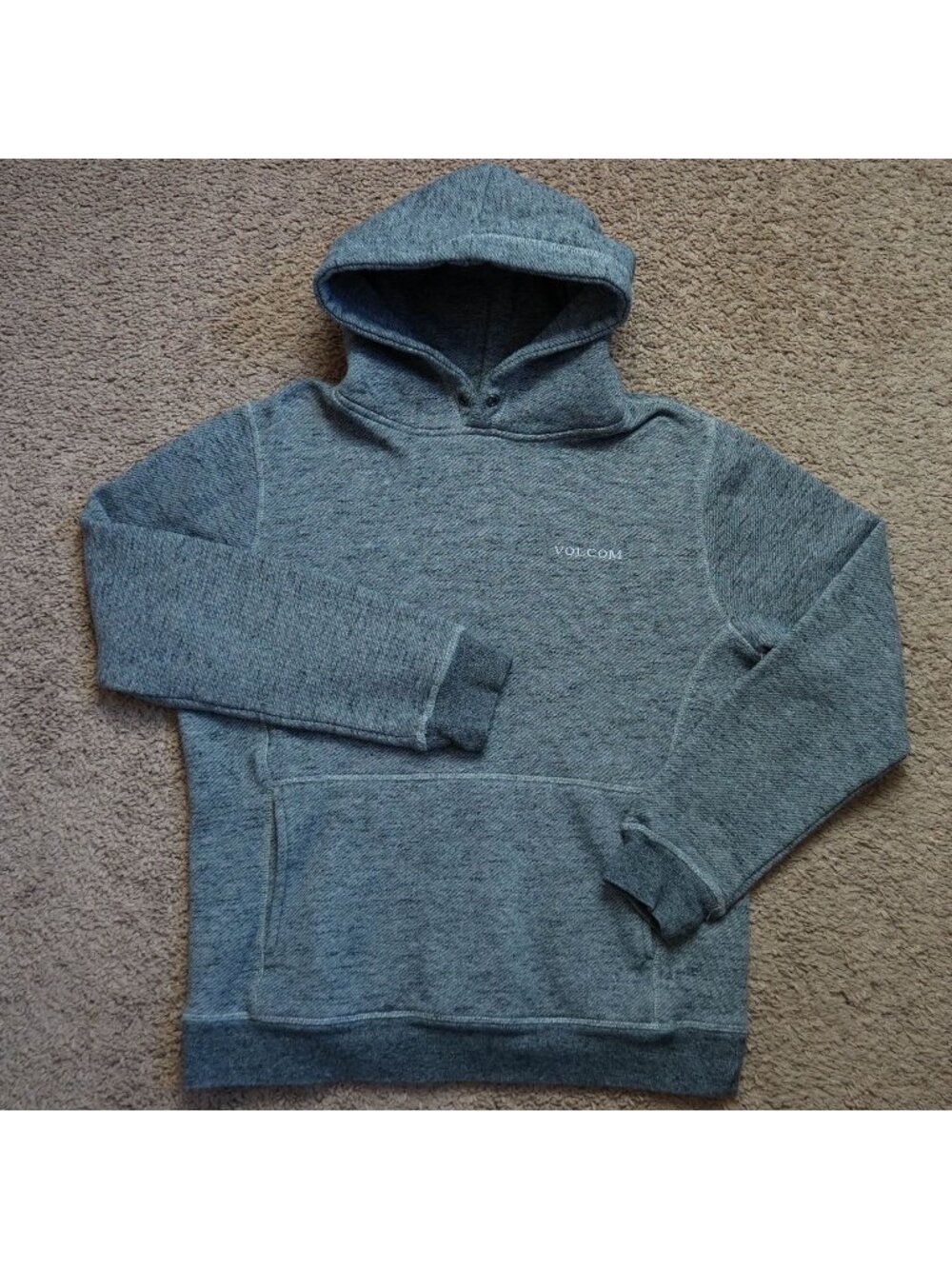 Volcom Hoodie Mens M Gray Long Sleeve Pullover Hooded Skate Surf Streetwear